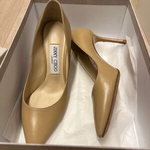 Jimmy Choos - Nude Romy 85 in Size 36.5